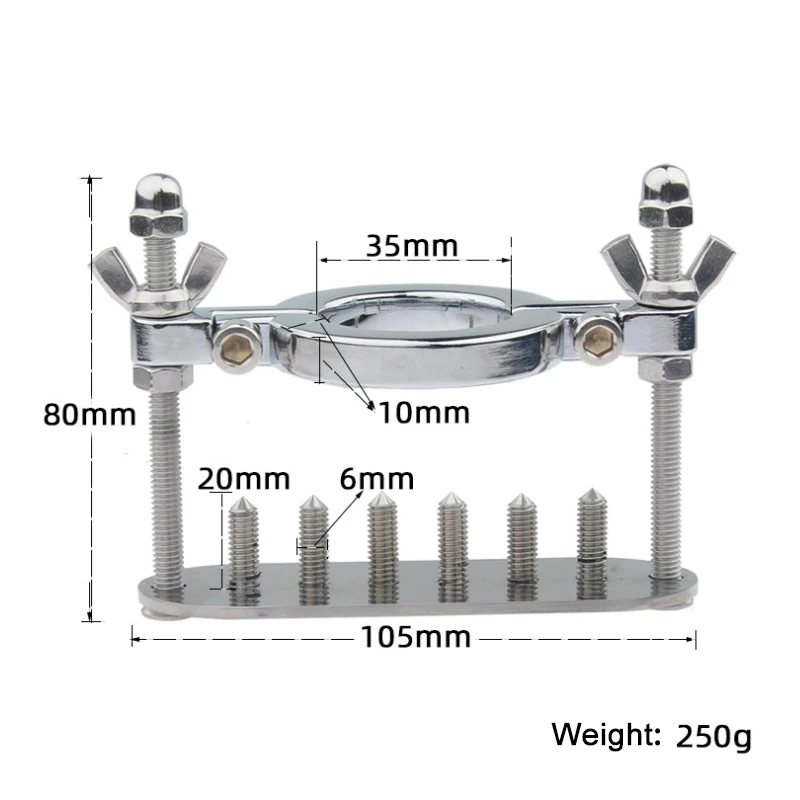 Металлическое кольцо на пенис с шипами Растяжитель Для мошонки БДСМ бондаж Бик