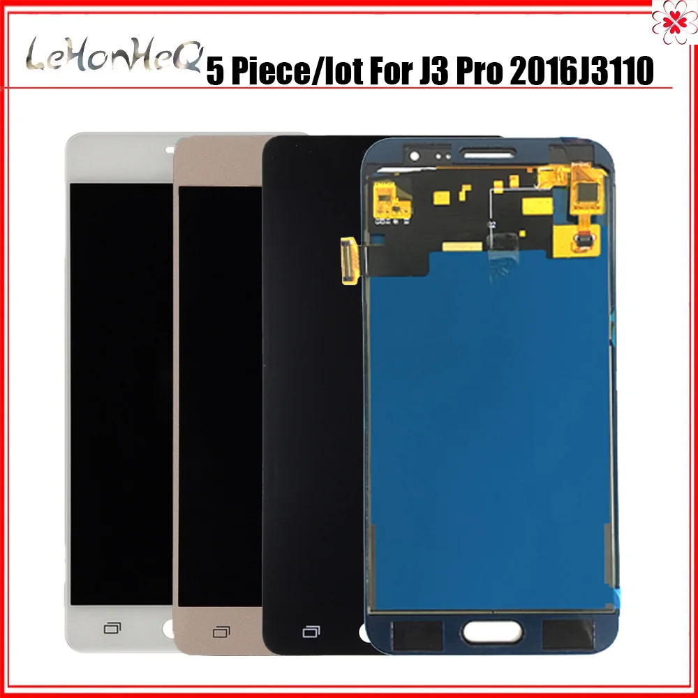 5 шт./лот ЖК-дисплей для Samsung J3 Pro J3P J3110 сенсорный экран дигитайзер сборка samsung 2016 J3109