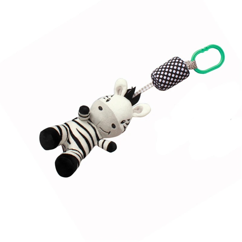 

Мультяшная Милая черно-белая зебра, детская игрушка, подвеска для детской кровати с колокольчиком, игрушка для просвещения, лучшая игрушка