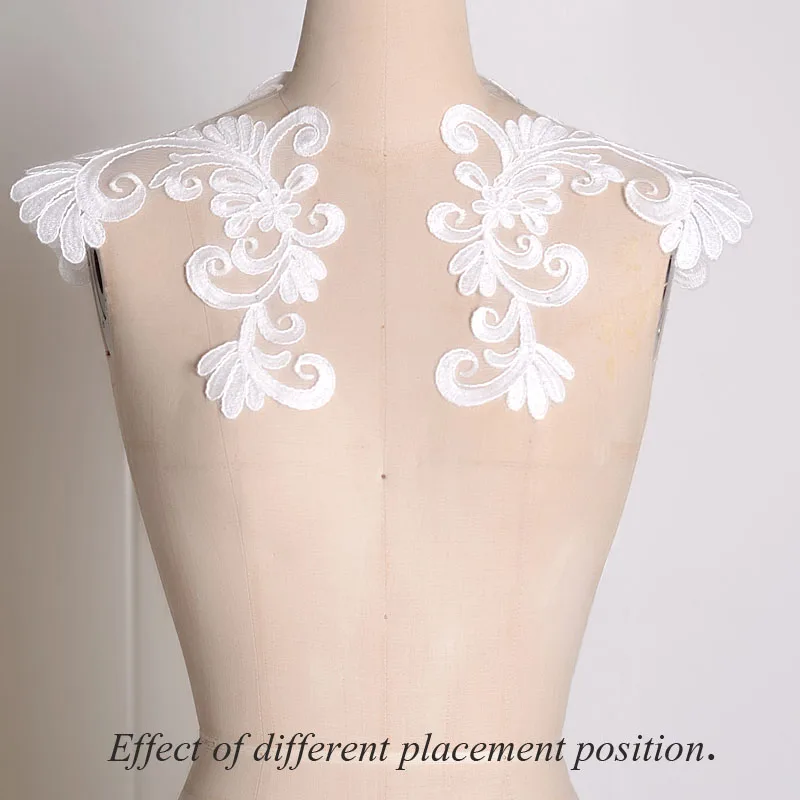 1 пара кружевных цветочных вышитых патчей для невесты наклейки одежды нашивки