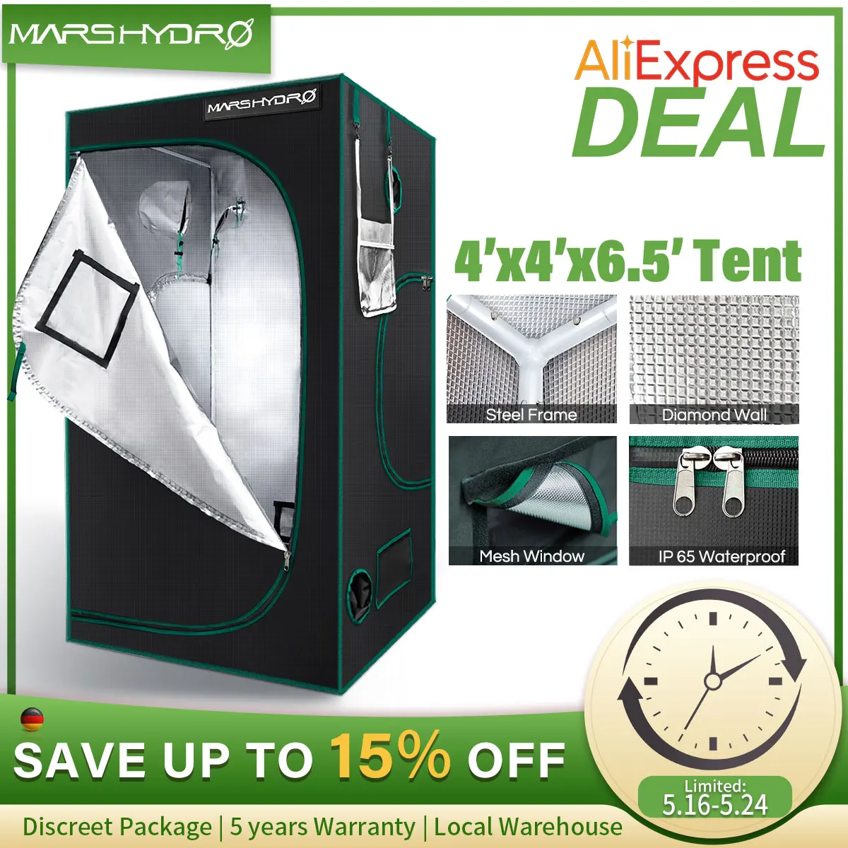

120x120x200cm Grow Tent 1680D for Hydroponics Lamp Indoor Garden Water-proof reflective mylar Greenhouse plant Non-toxic room