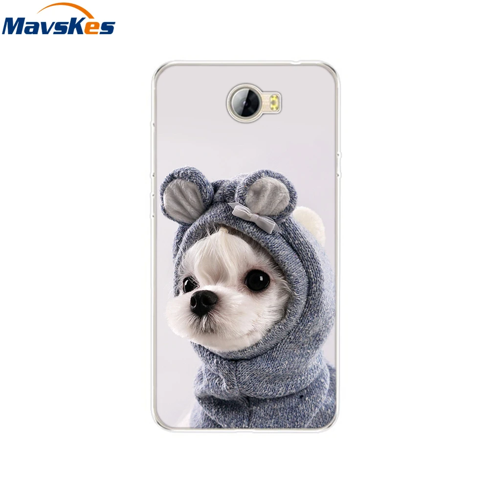 case for huawei y5 ii y5ii y5 case for huawei honor 5a silicon cover flower cartoon tpu case for honor 5a lyo l21 cun u29 coque free global shipping