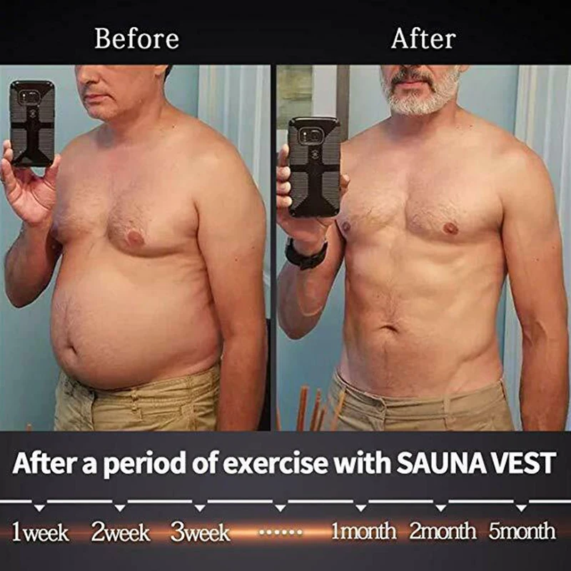 

Men Polymer Sweat Sauna Shaper Vest Body Shaper Waist Trainer Slimming Vest Compression Shapewear Corset Reductor de Abdomen US