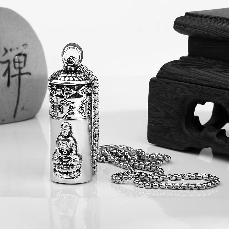 

Kerosene Lighter Chief Creative Ping An Guanyin Pendant Grinding Wheel Open Flame Cigar Lighter Cigar Accessories Small Gift