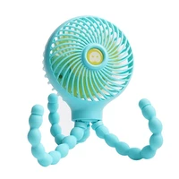 octopus small folding fan with mobile phone holder mini handheld carriage fan with mobile phone holder