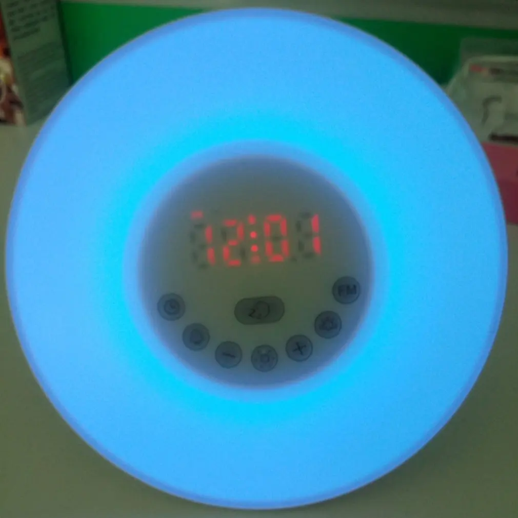 ICOCO цветной для спальни пробуждение цифровой будильник новинка RGB светодиодный