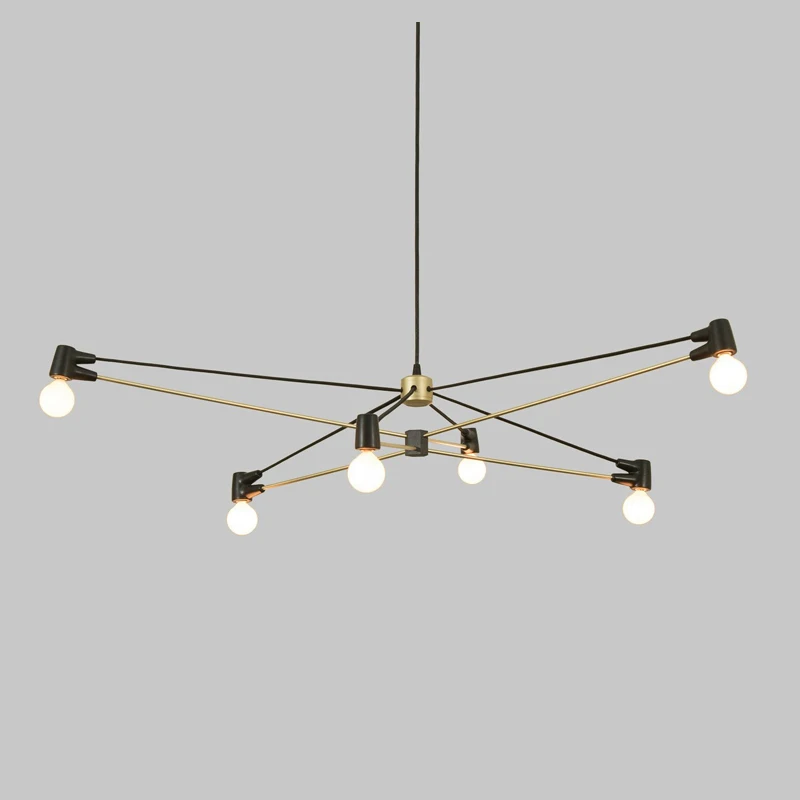 

Минималистичная люстра со звездами, распределенная Люстра для гостиной, Потолочная люстра E27, светодиодные лампы в комплекте, Подвесная лам...