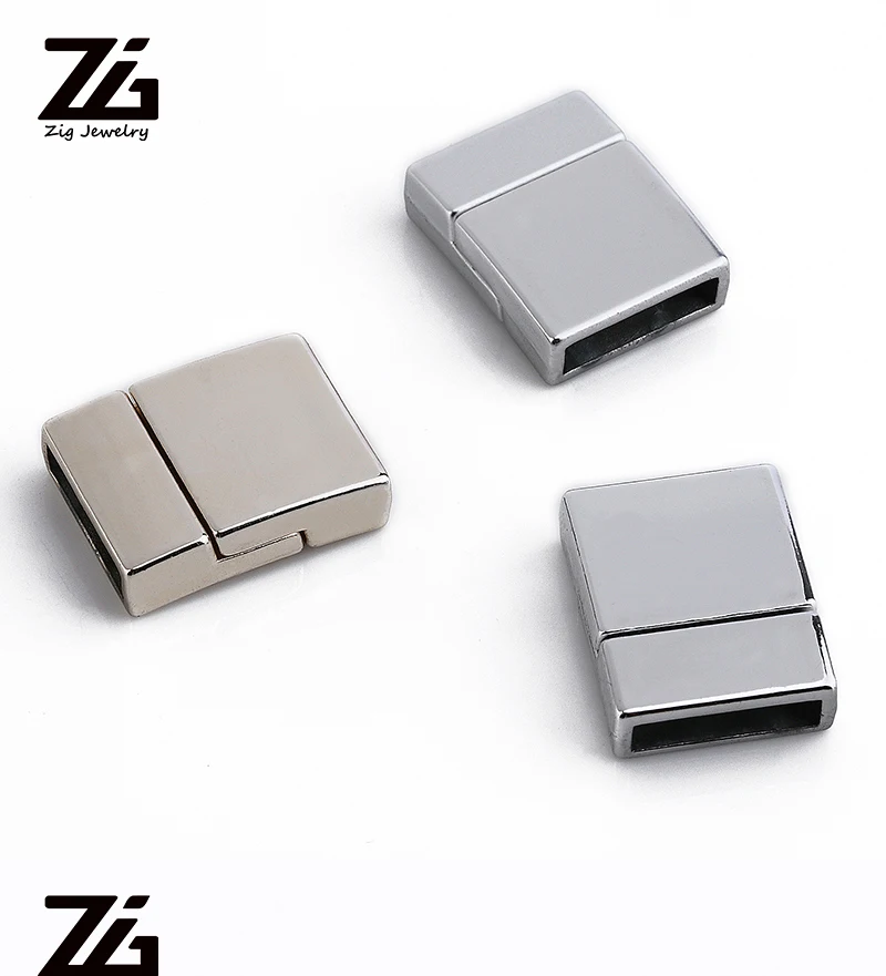 ZG 13*20 мм Европейский популярный дизайн браслет кожаный браслет с пряжкой застежка Металлическая магнитная застежка прямоугольные ювелирные застежки