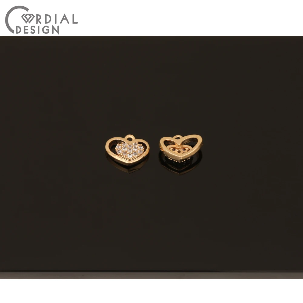 

Cordial Design 50Pcs 10*11MM Jewelry Accessories/Hand Made/DIY Charms/Earrings Making/Jewelry Findings & Components/CZ Pendant