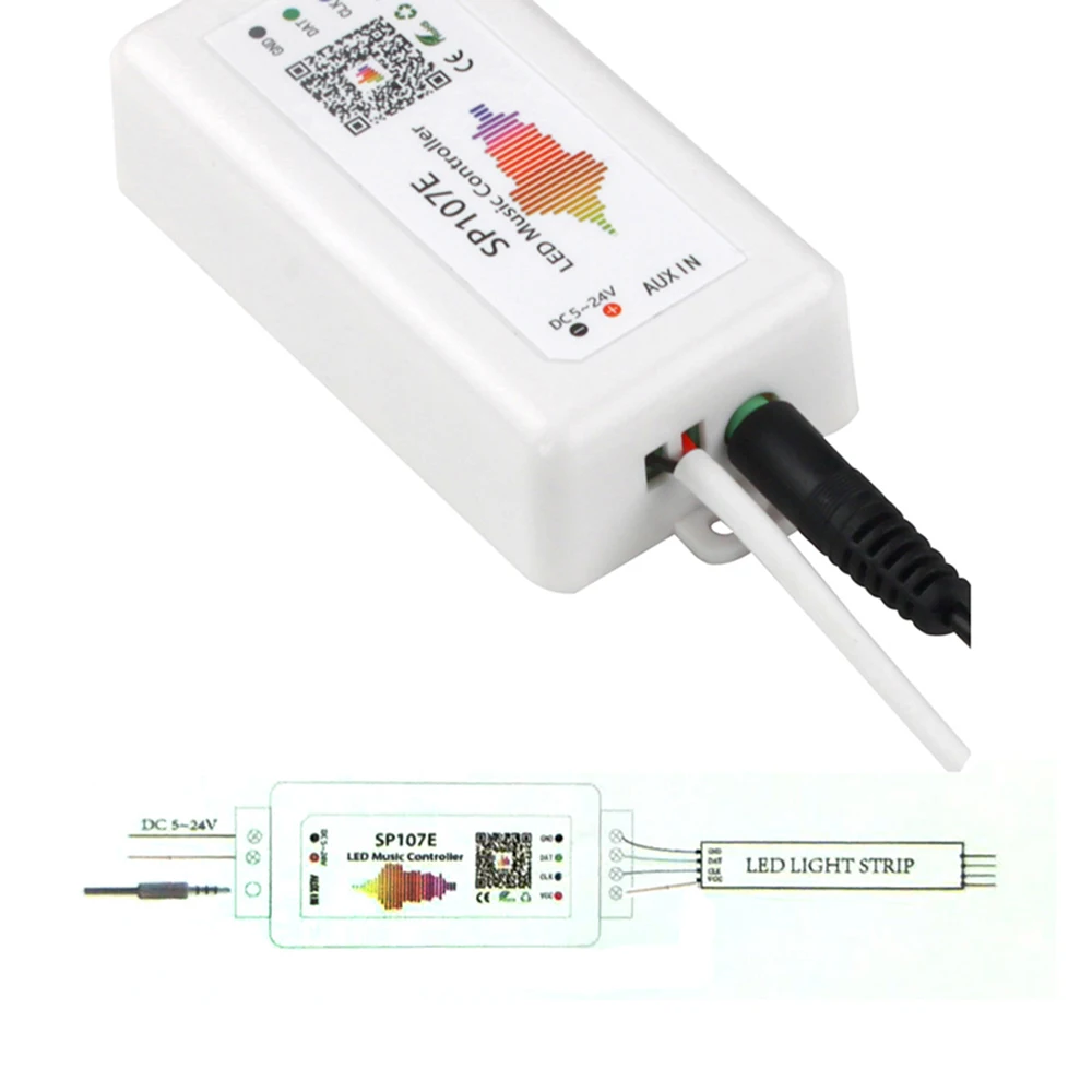 Светодиодный музыкальный контроллер SP107E полноцветный пиксельный IC SPI 5-24 В