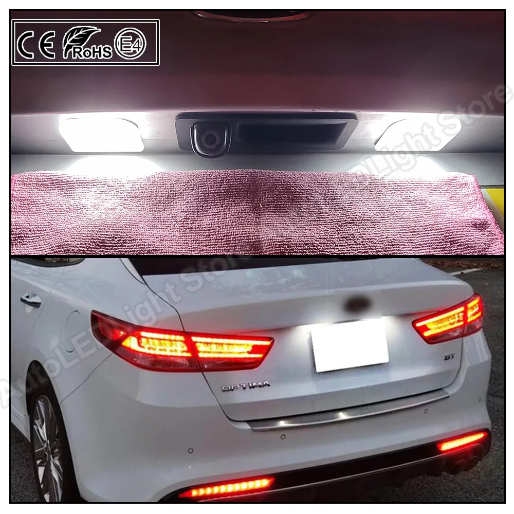 

2Pcs For KIA Optima(K5) 2016 2017 2018 2019 2020 2021 LED License Number Plate Light Lamp Car Accessories OEM#92501D4000