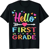 hello 1st grade back to school first grade teachers students t shirt design t shirts new design cotton man t shirt group