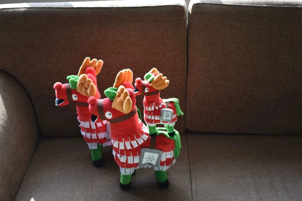 Крепостная ночь Рождество Llama драма Лут Pinata битва Royale плюшевые мягкие лошади тайник Альпака чучела животных куклы игрушки для детей