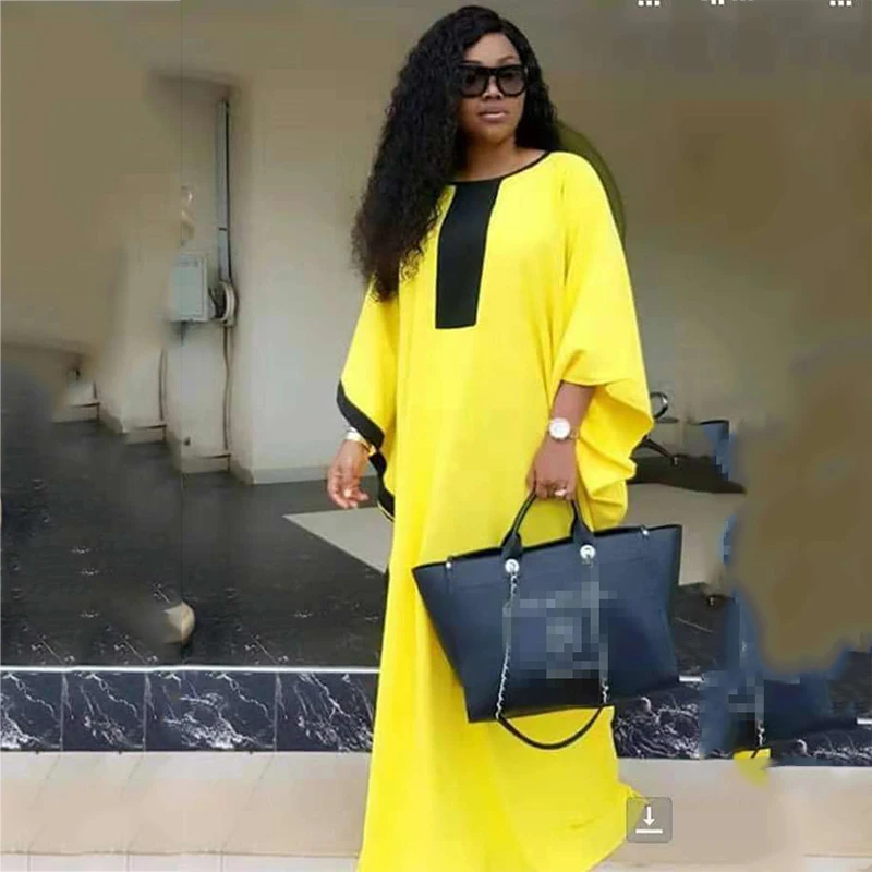 

African Dress Women Loose Maxi Dress Summer Casual African Dashiki Plus Size Clothes Fashion European Bazin Clothing Robe DT2644
