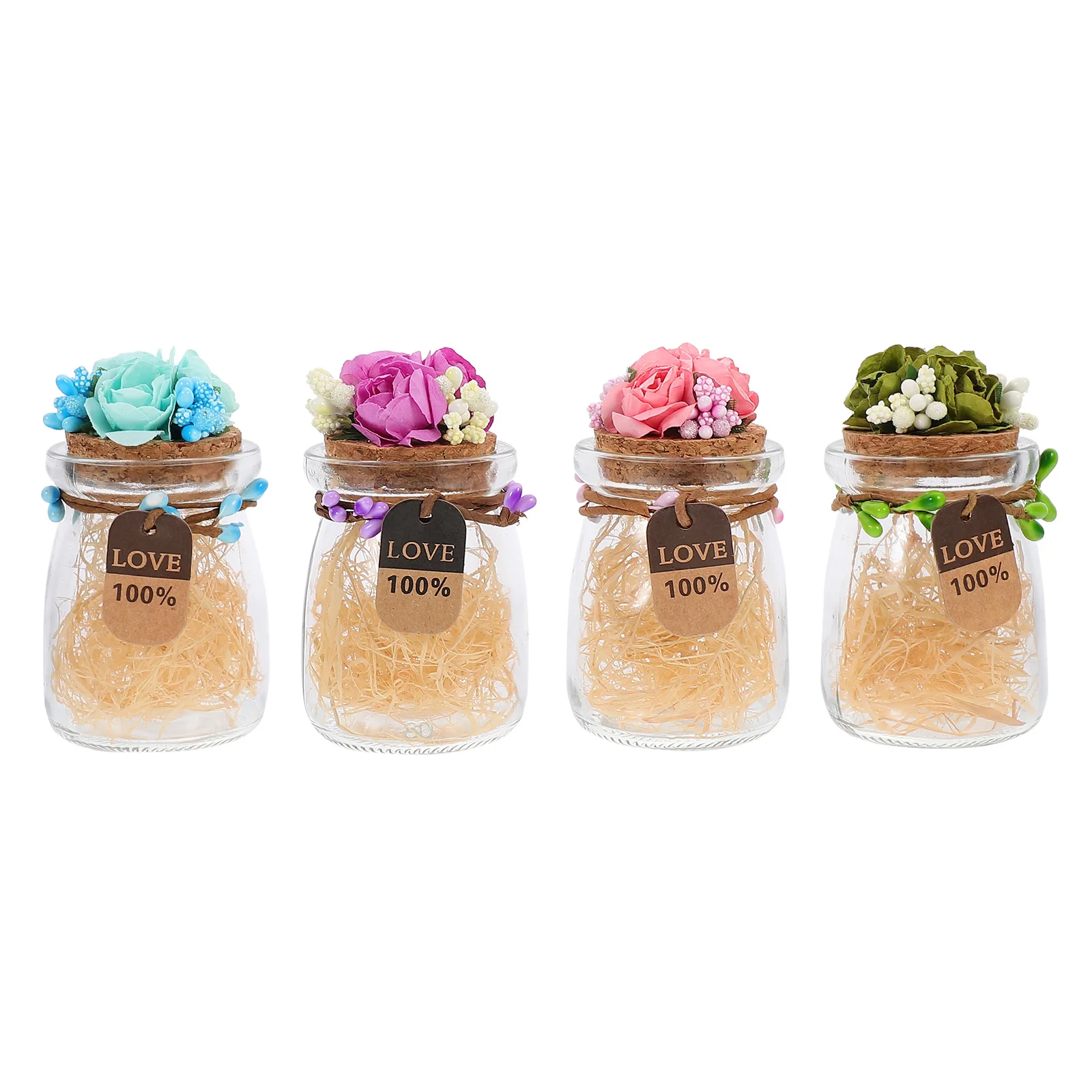 

4 Pcs Creative Forest Department Candy Bottles Storage Bottles Wedding Candy Bottles (Assorted Color)