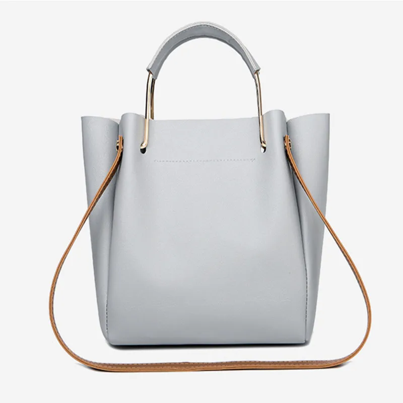 

Female bag new summer 2020 han edition of pure color handbag recreation one shoulder bag handbag metal handle