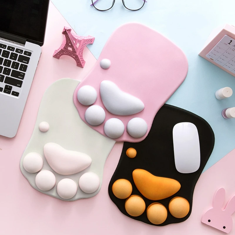 

Cute Cat Paw Mouse Pad Anti-Slip Soft Silicone Mice Mat PC Laptop Computer Office Comfortable Wrist Rest Support Dropshipping