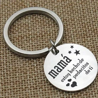 spainsh keychain cute stainless steel keychain charm family gift mothers day thanksgiving day gift