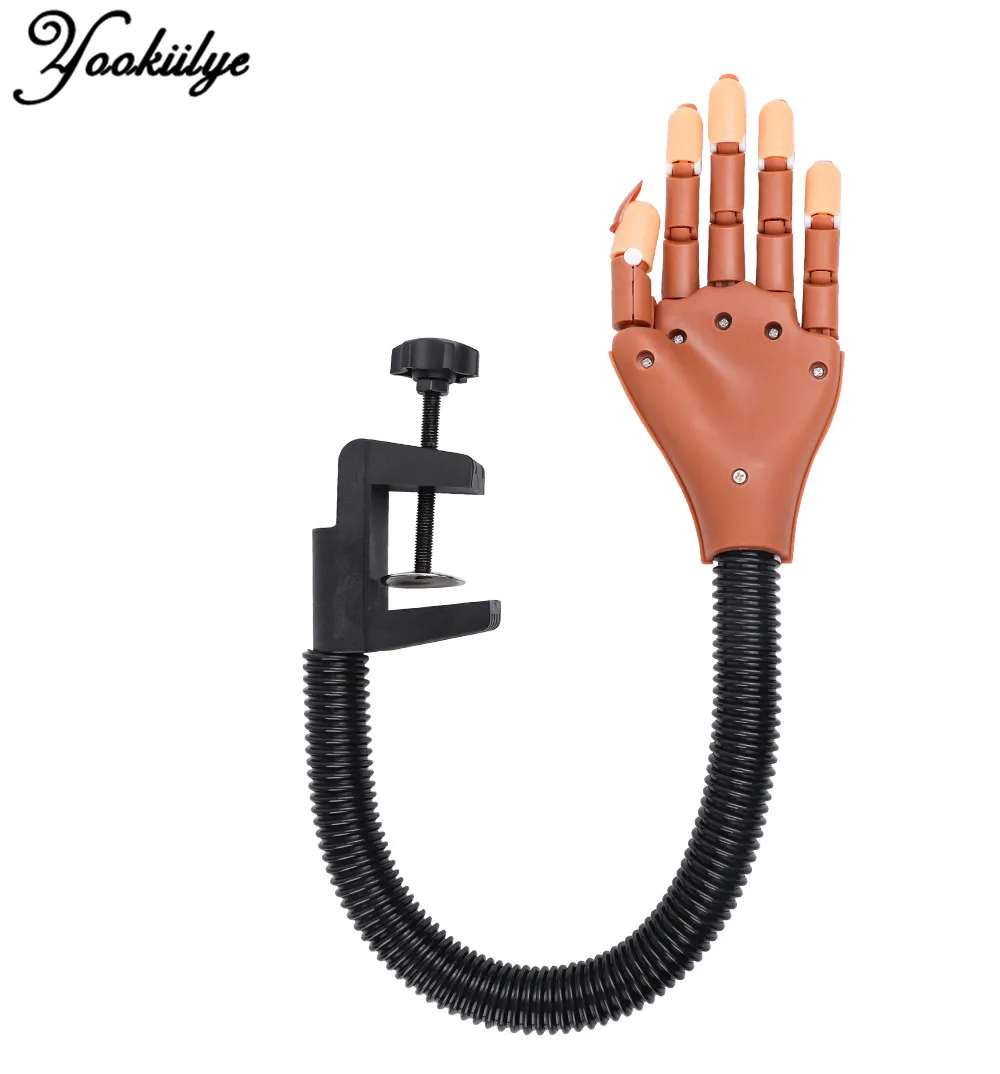 

Professional Acrylic Nail Tips Display Practice Hand+100pcs Nail Art Model Hand Adjustable Manicure Training Hand Nail Finger