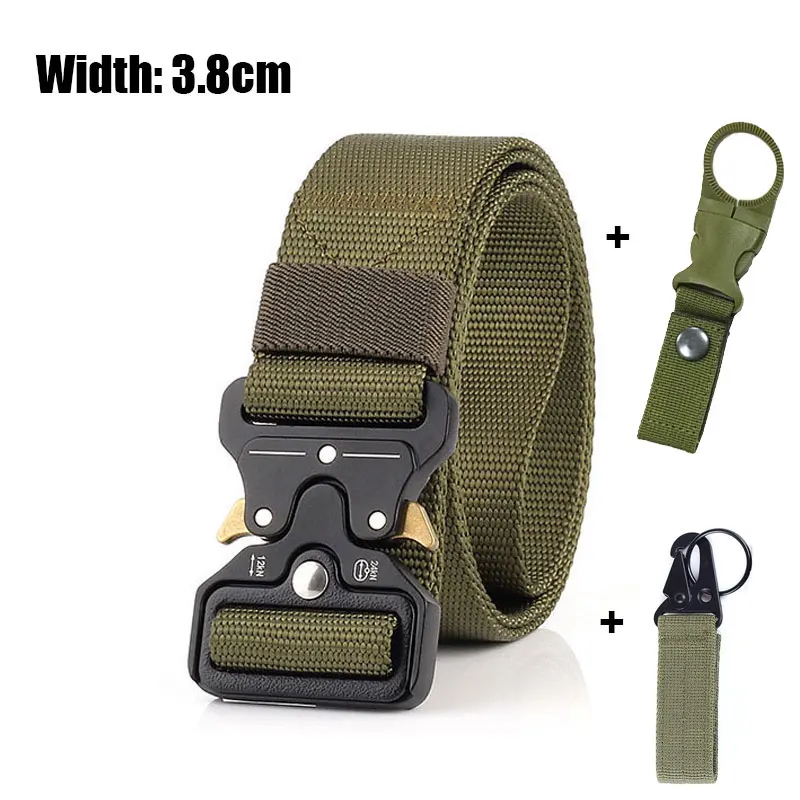 Belt and 2hook Мужской ремень тактический военный Molle джинсы нейлоновые ремень армейский боевой безопасности черный ремень с металлической пряжкой аварийный пояс для выживания - Цвет: Belt and 2hook