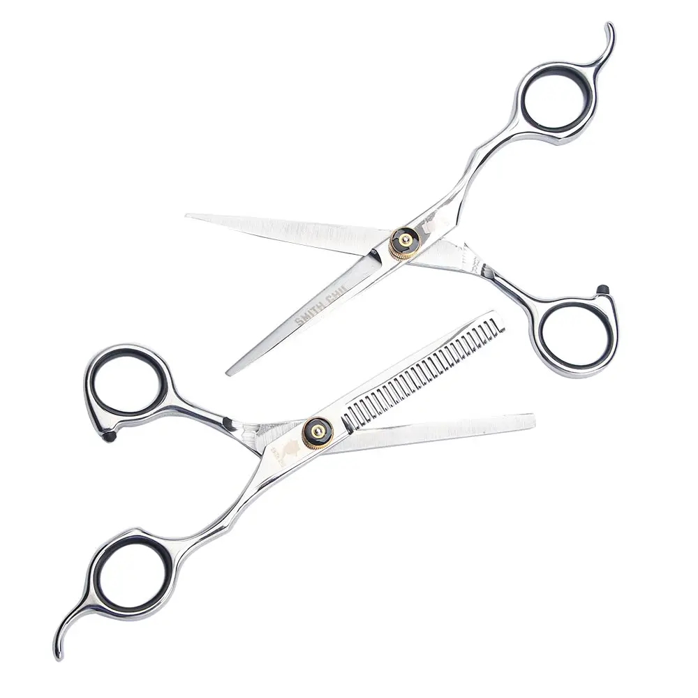 

Hairdressing Scissor Set Kit Professional Barber Hair Cutting Thinning Shears Stainless Steel Flat Teeth Blades Styling Tools