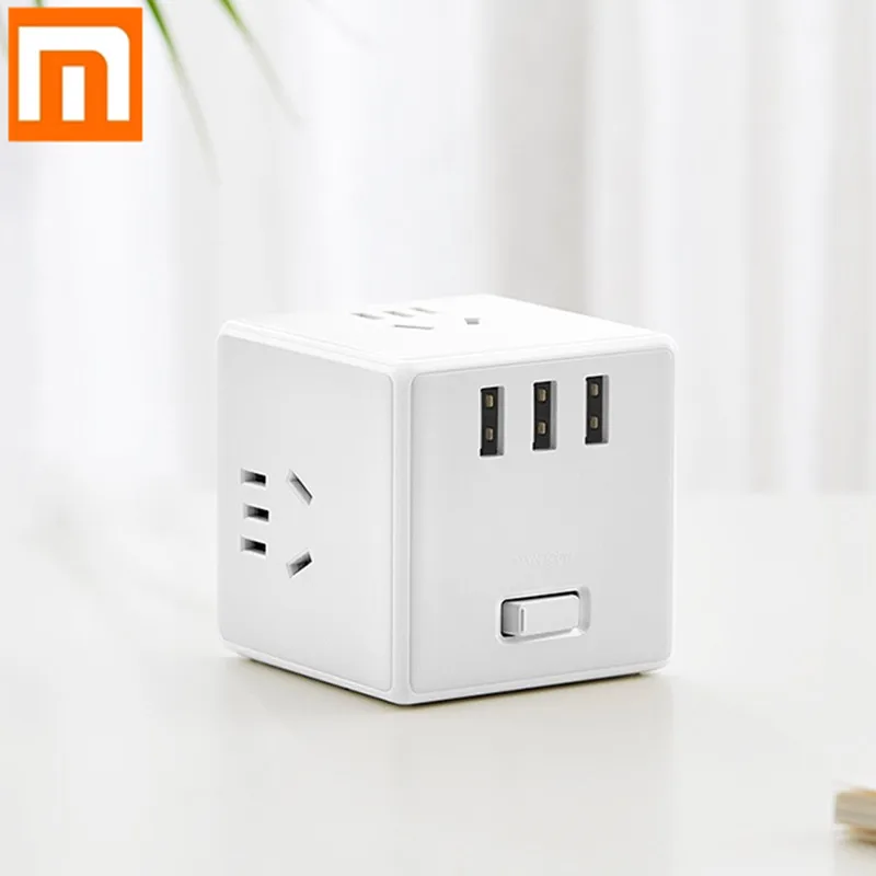 Новинка конвертер Xiaomi Mijia Cube usb разъем лента 3USB PD быстрое зарядное устройство