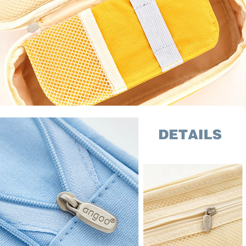 1 шт. чехол для карандашей из парусины складной стрейч двухслойный Большой