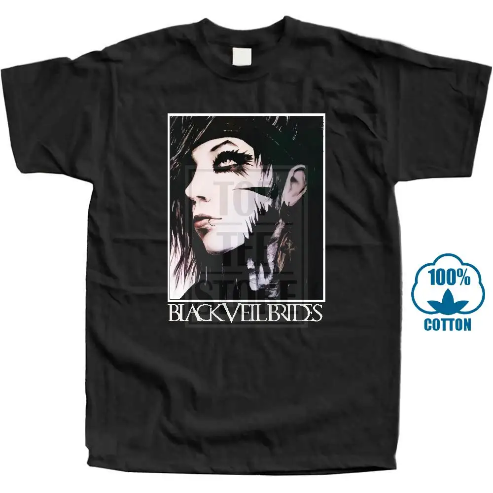 Черная футболка с вуалью для невест надписью Andy Biersack Xs 2Xl 015893|Мужские футболки| |