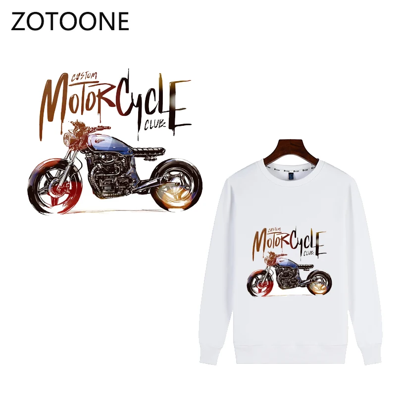 ZOTOONE мотоциклетные патчи с утюгом для передачи мотора Райдер футболка классная