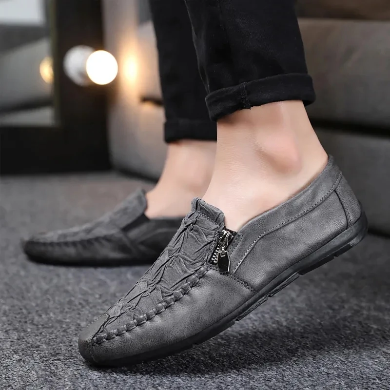 

Mens Driving sneakers microfeiber lazy shoes boys comfortable sneakers 2021 fashion flod tennis man shoe