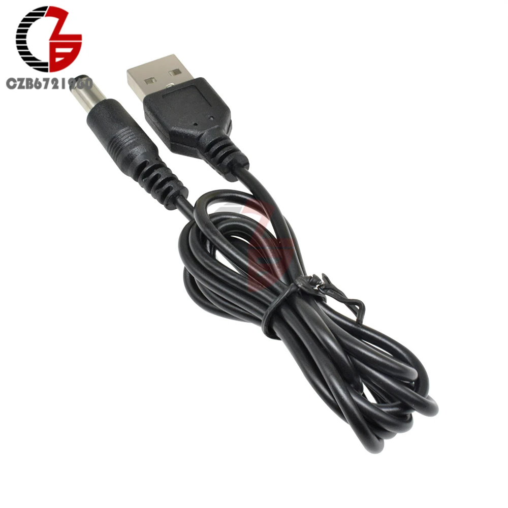 USB 2,0-DC 5,5 мм x 2,1 мм преобразователь питания Соединительный кабель DC в USB адаптер питания провод розетки вилка для зарядного устройства