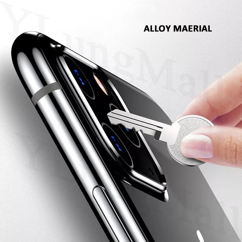 10 шт./лот Защитная пленка для задней камеры для iPhone 11 Pro Max из закаленного стекла металлическая задняя линза