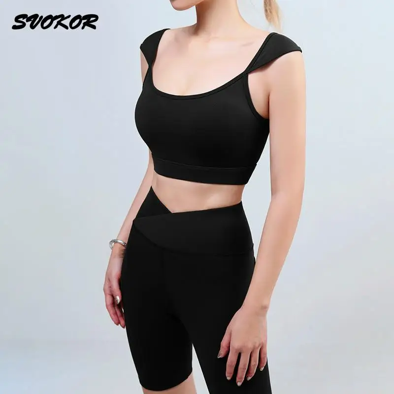 

SVOKOR Shorts Yoga Set Women Fitness Sportswear Workout Sports Suit Summer Shorts Gym Set Seamless Running Tracksuit