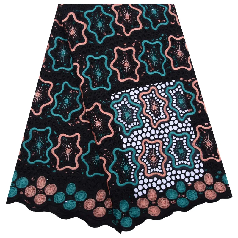 Хлопковая кружевная ткань Kalume в африканском стиле высококачественное