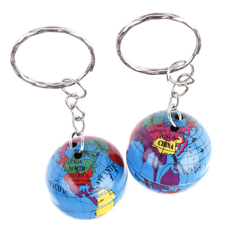 

2Pcs Mini World Map Globe Keychain Jewelry Planet Earth Geography Key Chain Earth Globe Art Pendant Keychains Gift