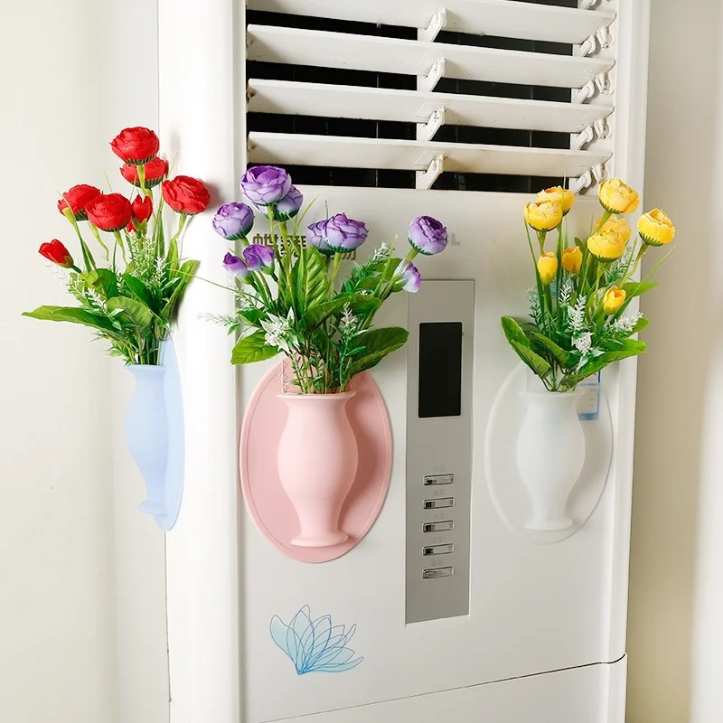 

Силиконовая присадка, липкая ваза, легко снимаемая, для стены и холодильника, Цветочная деталь, аксессуары для украшения дома «сделай сам»