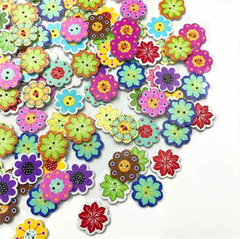 

300PCS 20mm Wood Sunflowers Embellishments Buttons Crafts Chips Natural Wedding Decorations Scrapbooking Cardmaking DIY Crafts