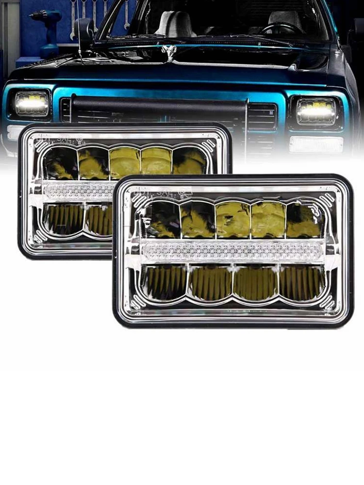 4x6 квадратный морской Светодиодный светильник 12V 24V s лампы H4 45W для грузовика