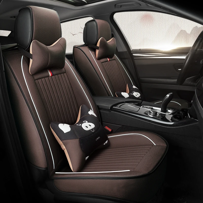 Полное покрытие льняное волокно чехлы для автомобильных сидений great wall haval h2 h5 h6 h9