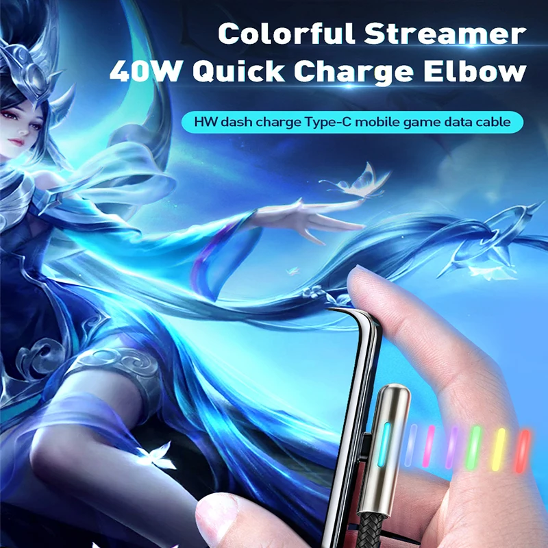 Baseus 40 Вт Освещение USB Type C кабель для Huawei Mate 30 20 P30 P20 P10 Pro Lite 4A тире зарядное