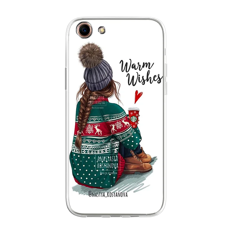

Pink Dress Girl Printing Soft Silicone Phone Covers for OPPO A83 A1K A5S A12 A9 A91 A8 A52 TPU Fashionable Phone Case