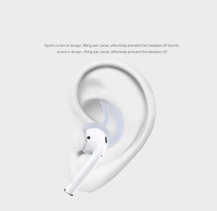 

New Bluetooth Earphone For Apple AirPods Replacement Soft Silicone Antislip Ear Cover Hook Earbuds Tip Earphone Case Protector