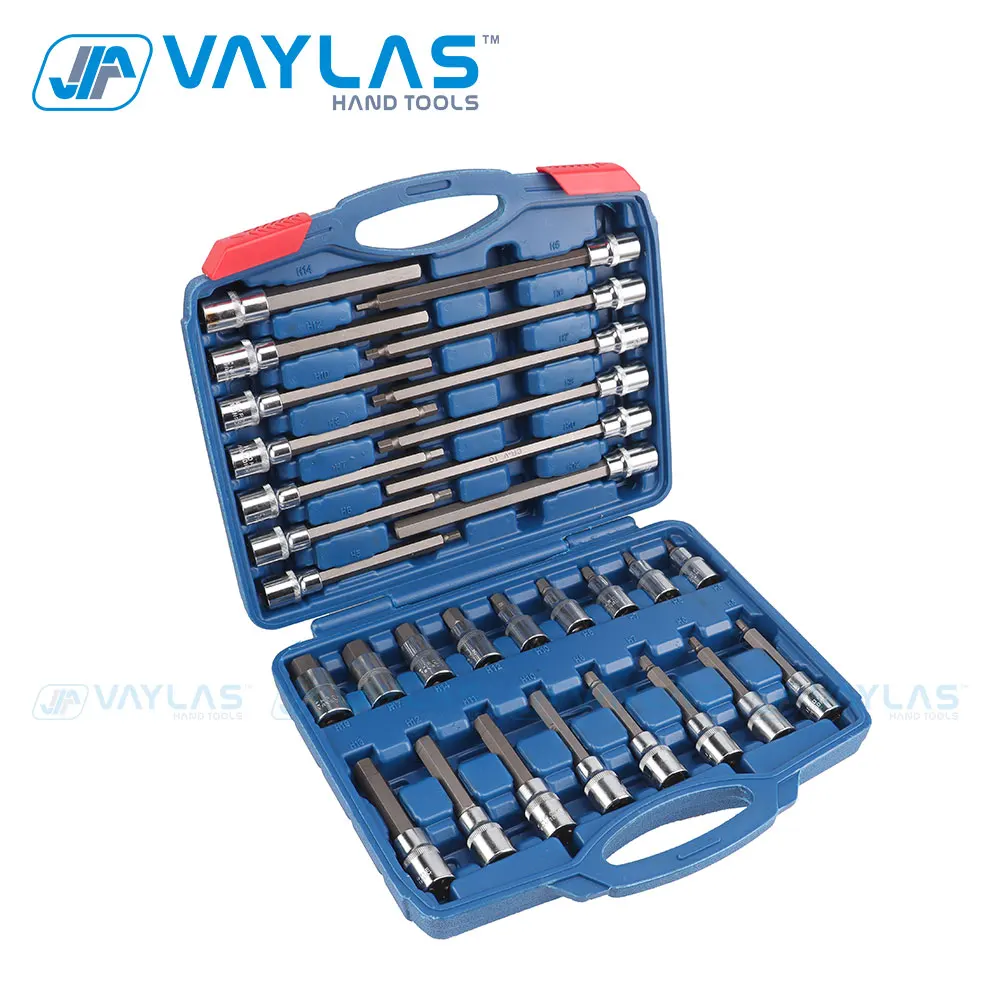 

30pcs 1/2 inch Plum Blossom Socket Bit Set Hexagon Bit Socket Tools Set with Blow Case Universal Repair Tools