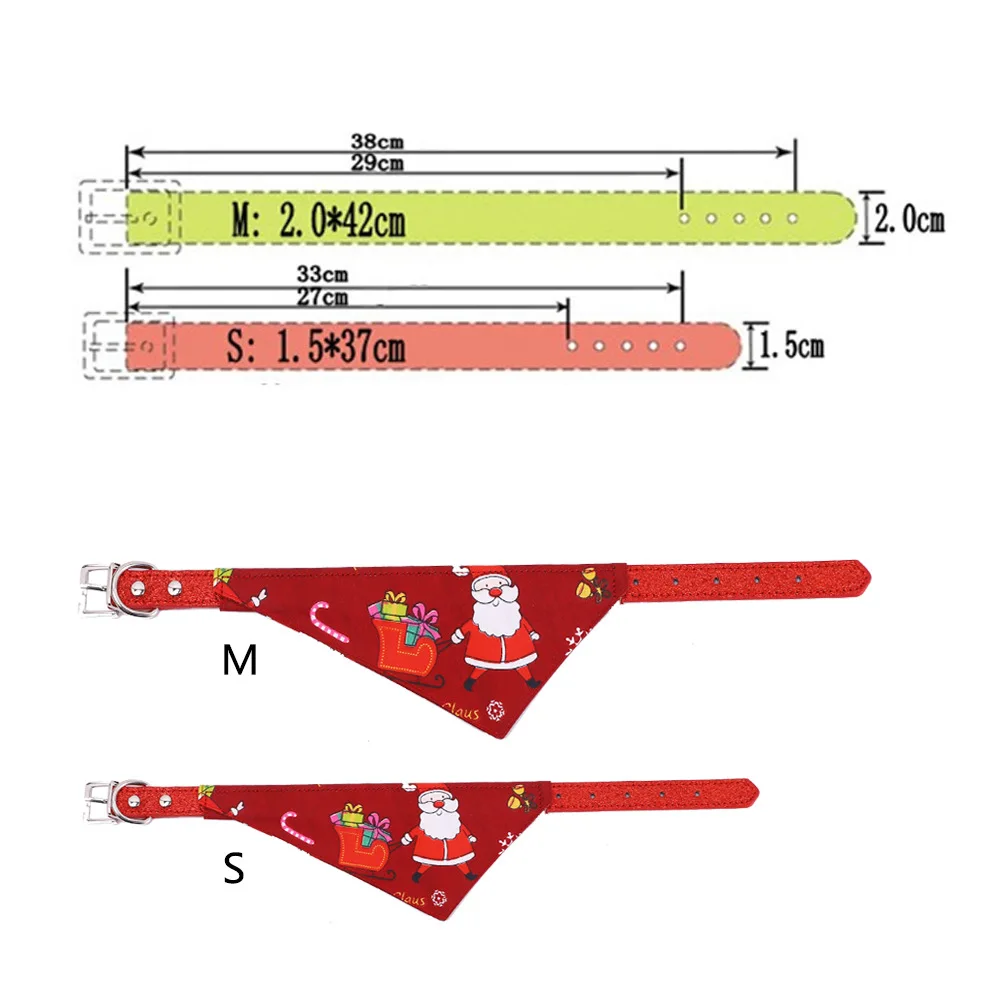 Рождественские ошейники для собак Снежинка кошка нагрудники собака шарф