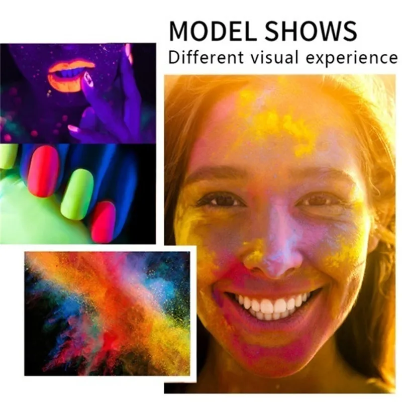 Неоновые тени для век 12 цветов водостойкие флуоресцентные минеральные блестящие