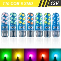 2pc t10 w5w cob led lamp for car interior accessories lamp trunk light turn signal wedge license plate side marker reading dome