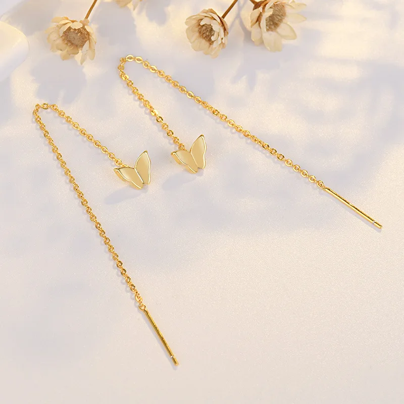 

Vintage Butterfly Tassel Earrings For Women Girls Luxurious Shiny Earring Piercing Birthday Jewelry Gifts bijoux femme