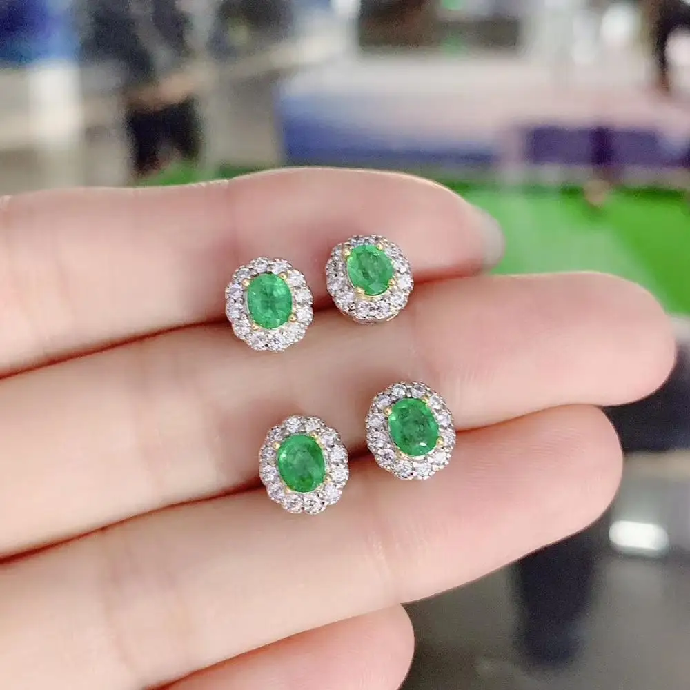 Изысканные серьги с зеленым изумрудом, серебряные серьги для девочек, натуральный драгоценный камень, серебро 925 пробы, подарок на день рождения для девочек, распродажа