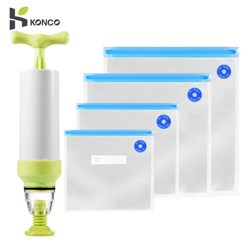Konco Еда вакуумных пакетах многоразовые Бытовая сумка для хранения сохранения