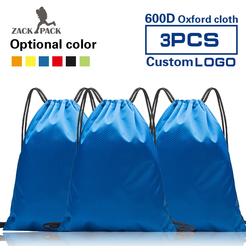 3 шт. Zackpack спортивные сумки на шнурке с логотипом заказ водонепроницаемый рюкзак